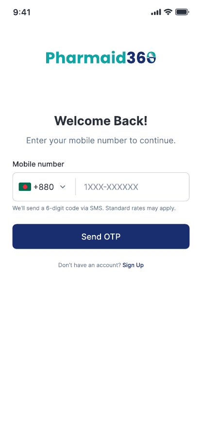 Logging in with just a phone number